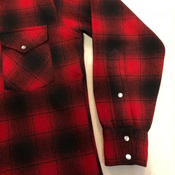 Men’s M Vintage Pendleton Wool Shirt Buffalo Plaid - Picture 8 of 8